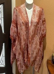 Sonoma animal print brown kimono