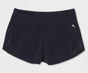 JoyLab High Waisted Laser Cut Shorts Navy Blue Size XL