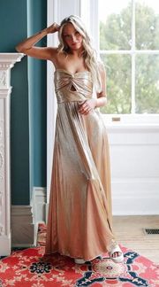 gold maxi dress