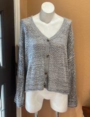 La Lauren Conrad gray button up knit cardigan