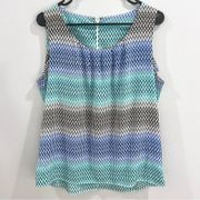 Dana Buchman colorful sleeveless top size large