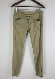 Armani Exchange womens pants jeans leg zipper sz 2