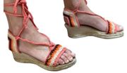 Wedge Tie Up Sandals