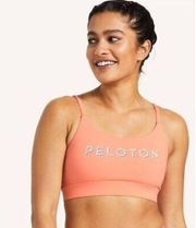 PELOTON Cadent Peak Peach Logo Sports Bra Size XS NEW New with tags