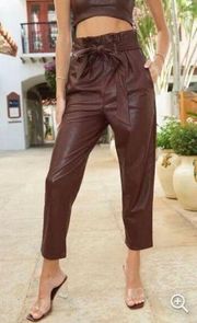 Commando Faux Leather Paperbag Pant