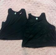 Black Fitted Tank Tops