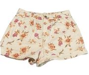 American Eagle  Size 4 Floral Print Denim Mom Shorts High Rise