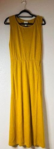 Ava and Viv Women’s Belted Knit Plus Size Gold Maxi Dress. New!