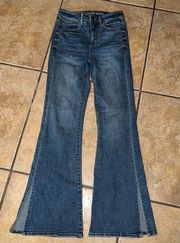 American Eagle  Super Hi Rise Flare Jeans Size 2