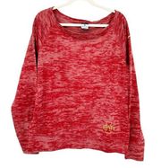 Nike  Womens Iowa State Pullover Long Sleeve Burnout Sweatshirt Size L Red