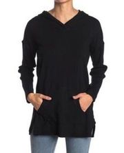 NWT Philosophy Black Oversized Ribbed Sleeve Hoodie size small