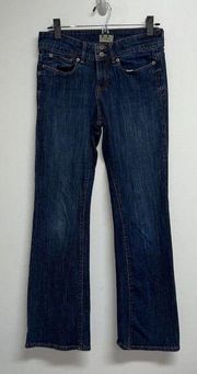 Gap Womens Essential Bootcut Dark Denim Blue Jeans Size 4 27 Mid Rise Stretch