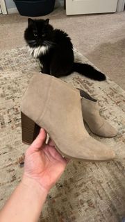 Tan Suede Booties