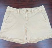 American Eagle Super Stretch X Midi Khaki Shorts Size 6