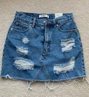 High Waisted Jean Skirt