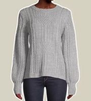 NWT $89 KARL LAGERFELD Cable-Knit Pullover Sweater Sz Large