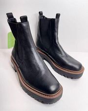 Sam Edelman Boots Womens Size 6.5 Black Leather Laguna Chelsea Waterproof NEW