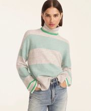 J. Crew Striped Turtleneck Sweater in Supersoft Yarn Size XL