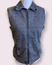 | Women’s | Grey Vest with Flannel Look Inside | Size: Medium