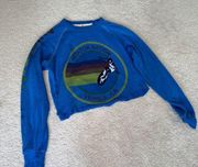 Cropped aviator nation crewneck ( blue)