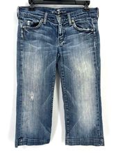 7FAM Dojo Cropped Denim Jeans Womens Size 28 7 For All Mankind Y2K