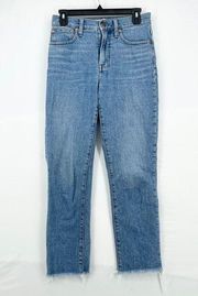 Madewell Women's "The Perfect Vintage Jean" in Medium Blue Ankle Denim Jean 25
