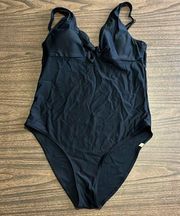 Summersalt Size 8 Black Tie Front One Piece Swimsuit