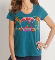 Soft Surroundings Love Embroidered Floral Tee