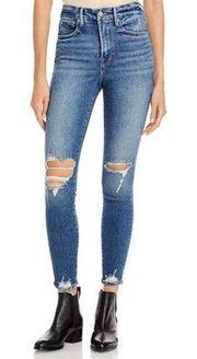 good american good waist ripped distressed skinny jeans