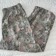 Joie Cropped Floral Linen Blend Pants