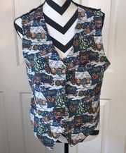 BOBBIE BROOKS Vintage Winter Scene Vest