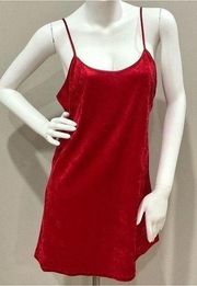 Vintage Secret Treasures Velvet Slip Dress / Nightgown Red Sz Small Loungewear