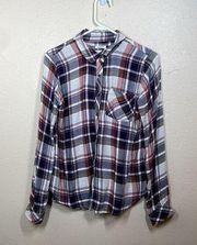 Thread & Supply Flannel Plaid Button Down Shirt long sleeve size Small