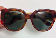 GUCCI Brown Tortoise Shell Acetate Oversized Frame Sunglasses - GG0142SA