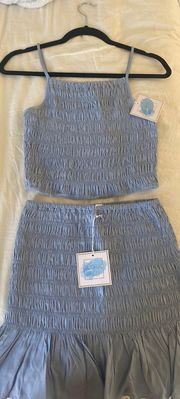 Powder Blue Skirt Set