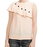 Maje Paris Pink Asymmetrical Button Top