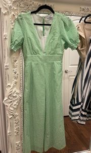 Gingham Green Jumpsuit