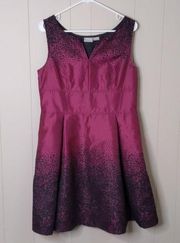 eshakti Pink Jaquard Textured Fit & Flare …