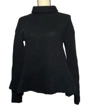 Balenciaga Knit Black Rib High Neck
Asymmetrical Sweater