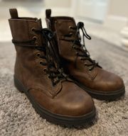 Brown Combat Boots