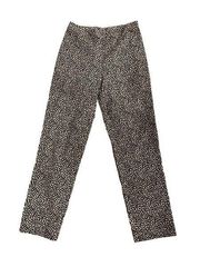 SAKS FIFTH AVENUE Cotton Blend Cheetah Textured Straight Leg Pants Size 2