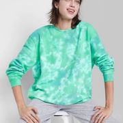 Wild Fable blue green tie dye crew neck