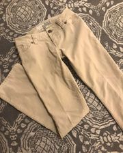 Stretch Corduroy Jeans, Light Cream, Size 26