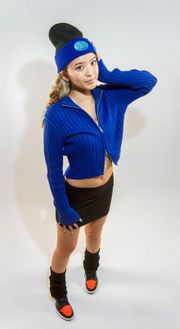 Royal Blue Zip Up Sweater