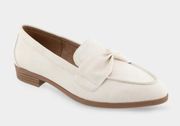 NEW Aerosoloes Comfortable  Tailored Loafer in Eggnog Faux Leather Faux Suede