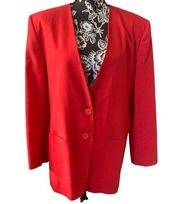 Pendleton vintage blazer jacket red holiday size 18
