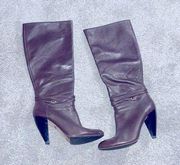 knee high brown heeled boots size 8