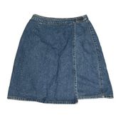 Vintage Jordache Mini Denim Wrap Skirt Y2k 90s Streetwear Size 26