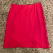 J Jill Red Stretch Pencil Skirt