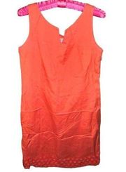 Merona linen blend coral tank dress size 8